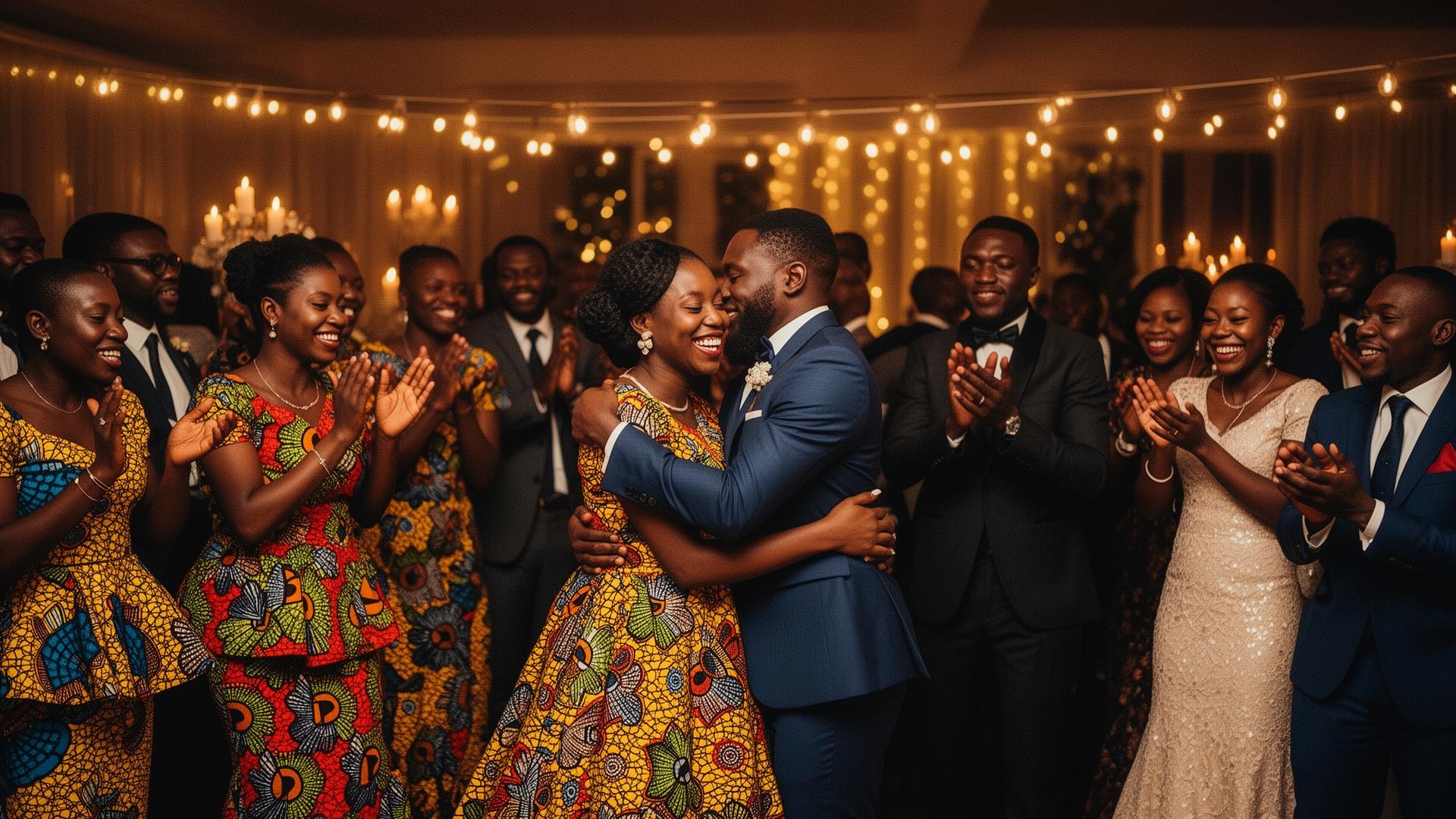 Mariage à Kinshasa : invités émus écoutent l'album personnalisé du couple